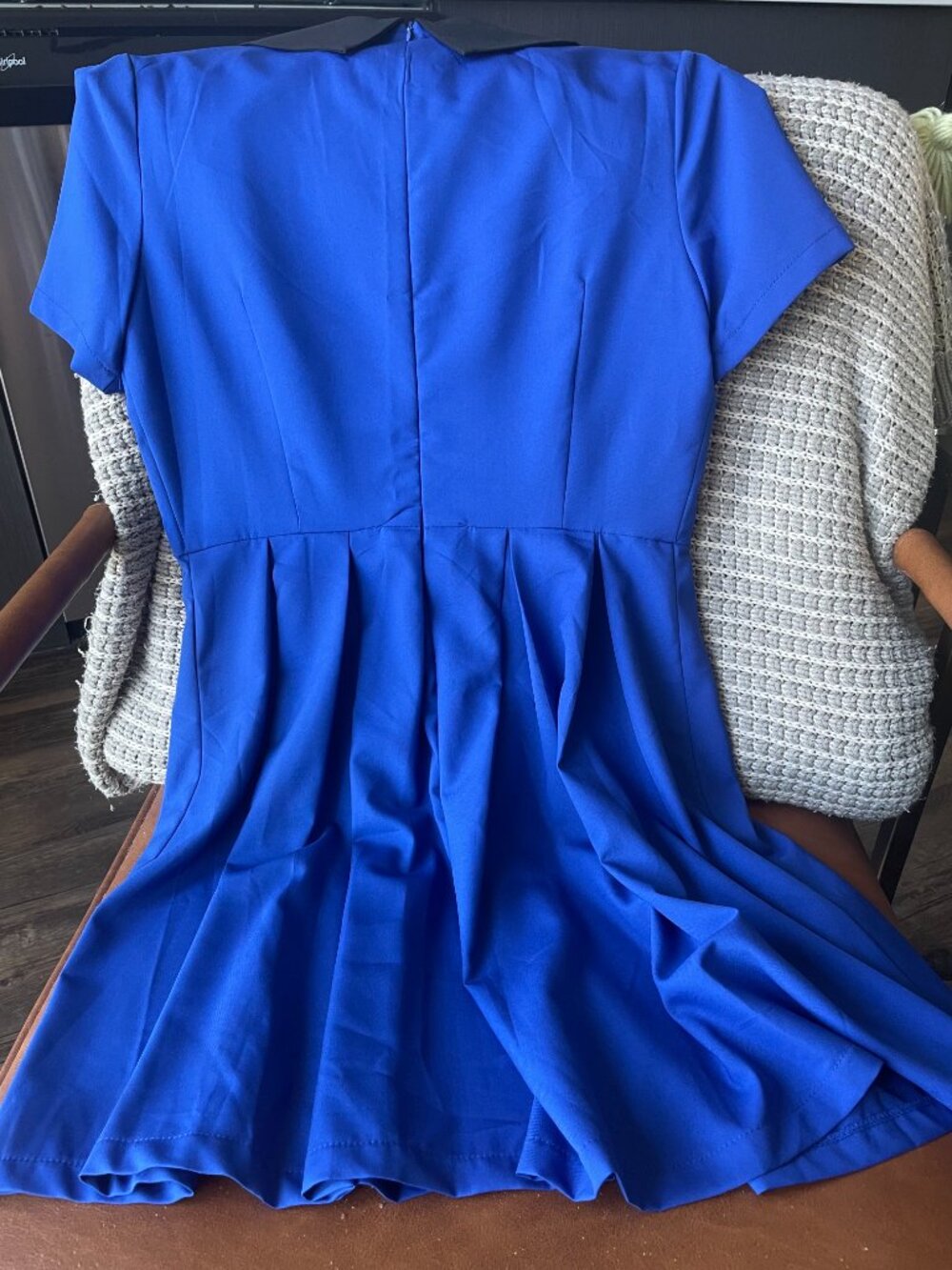Lavish Alice Blue Collared Dress - Picture 2 of 2